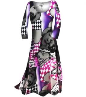 Sanctuarie Designs Women's Checkered Hearts Long Sleeve Plus Size Maxi Dress 0x Pink/Purple