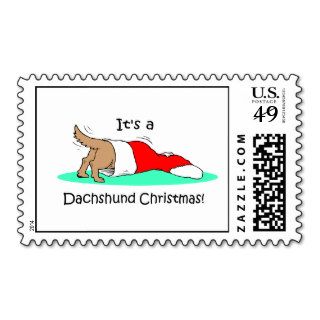 Funny Christmas Dachshund Postage