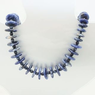 african sodalite disc necklace by m by margaret quon