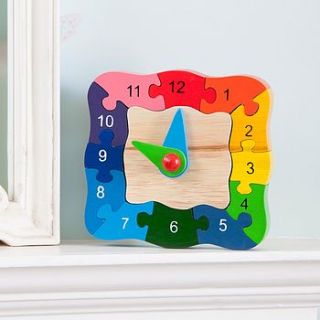 clock puzzle fair trade toy by knot toys