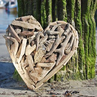 heart adrift driftwood heart by buy the sea