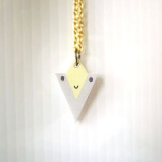'triangle nice face' necklace by sarah ray