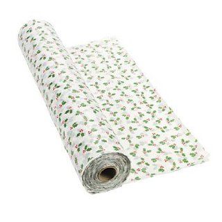 Holly Print Tablecloth Roll   Christmas Party Supplies & Decorations & Tableware   Kitchen Linens