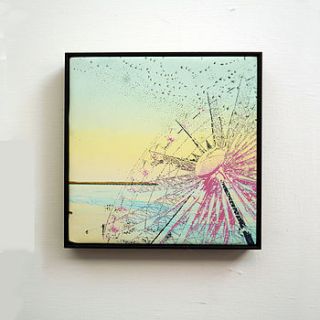 starlings sunset dance framed print on canvas by smart deco