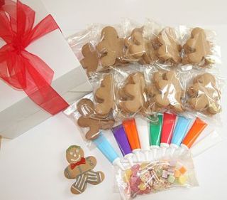 gingerbread men decorating kit by sarah biscuits