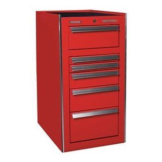 Side Cabinet, 21 x24 x40 In, 6 Drawers, Red   Tool Cabinets  