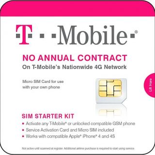 T Mobile Micro SIM Card Kit for Unlocked Phones