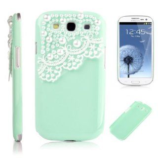 Pandamimi Deluxe Green Cover with White Lace for Samsung Galaxy S3 I9300   At & T, T Mobile, Sprint, Verizon, U.s.cellular Electronics