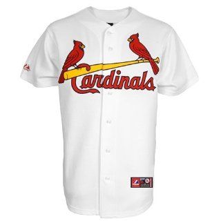 MLB Ozzie Smith St. Louis Cardinals #1 Majestic Cooperstown Collection Throwback Jersey   White  Sports Fan Jerseys  Sports & Outdoors