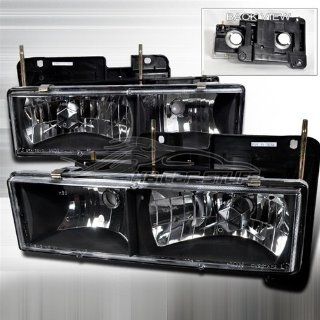 88 98 Chevy/GMC C10 Truck Headlights   Black Automotive