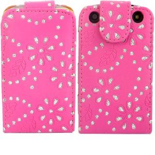 Diamante Flip Case Cover Skin For Blackberry Curve 9220 9320 / Pink Cell Phones & Accessories