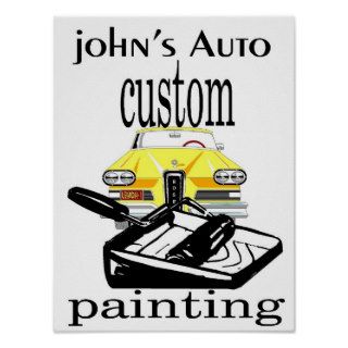 johns custom auto poster