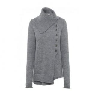 Crea Concept Women's Asymmetric Button Wool Cardigan UK 10 Grey Maternity Cardigan Sweaters