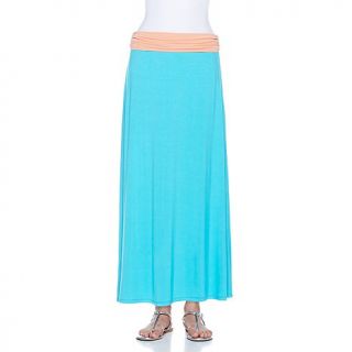 IMAN Global Chic Glam to the Max Pop of Color Maxi Skirt