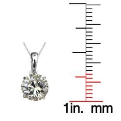 14k White Gold Round cut Cubic Zirconia Necklace Cubic Zirconia Necklaces