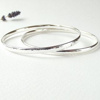 forged silver bangle by silversynergy