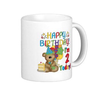 Happy Birthday Teddy Bear 2nd Birthday Coffee Mugs
