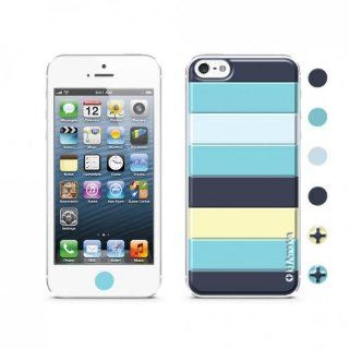 id America CSIA502 BLU Cushi Case for iPhone 5   Retail Packaging   Blue Stripe Cell Phones & Accessories