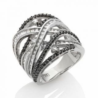 Victoria Wieck 2.03ct Absolute™ Black and White Multi Row Sterling Silver