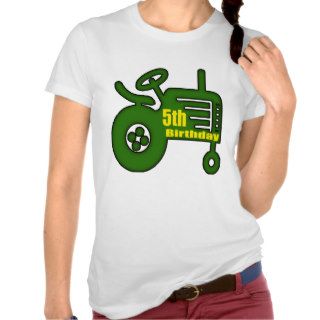 Farm Tractor 5th Birthday Gifts Shirts