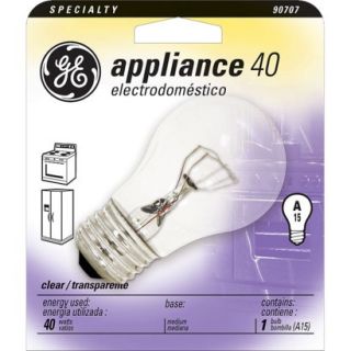 GE 40 Watt Clear Appliance Light Bulb