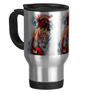 Japanese Fire Dragon of Power and Fortune Coffee Mugs