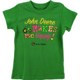 John Deere Girls "Makes Me Happy" T Shirt Clothing