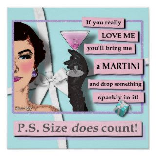 Poster   Diamonds & Martinis, Size counts