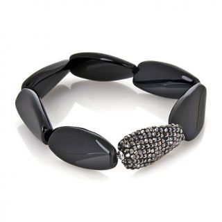 Sonoma Studios Gemstone Twist and Pavé Crystal Bead Stretch Bracelet