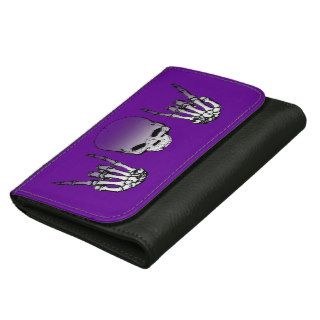 Purple Metal Skull Wallet