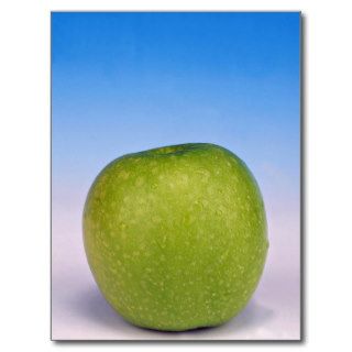 juicy green apple post cards