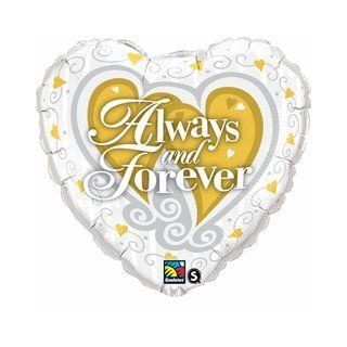 "ALWAYS AND FOREVER" 18" Mylar Balloon (Pack of 3)   Party Balloons