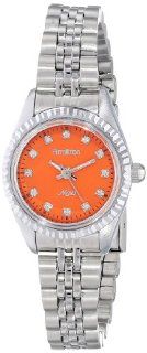 Armitron Women's 75/5179ORSV Swarovski Crystal Accented Orange Dial Silver Tone Bracelet Watch Watches