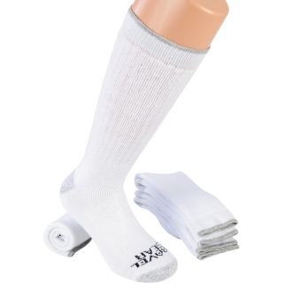 Gravel Gear Ultra-Dri Steel Toe Crew Socks — White, Three Pairs  Socks