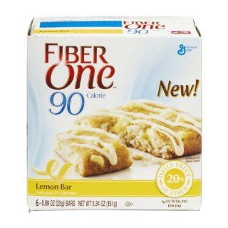 Fiber One 90 Calorie Lemon Bar, 5.3 OZ (Pack of 12)  Breakfast Cereal Bars  Grocery & Gourmet Food