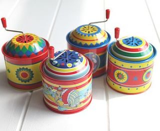 vintage style music tins by posh totty designs interiors