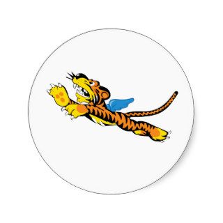 AVG Flying Tigers Round Stickers