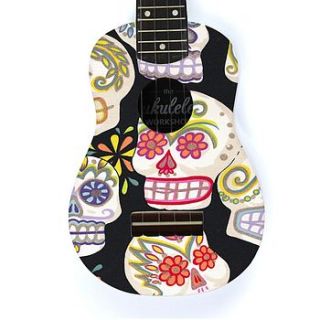 sugar skull ukulele by the ukulele workshop