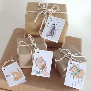animal gift tags by mellor ware