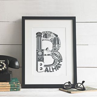 best of balham screen print by lucy loves this