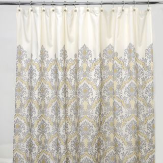 Waverly Bedazzled Grey damask 100 percent Polyester Shower Curtain Waverly Shower Curtains
