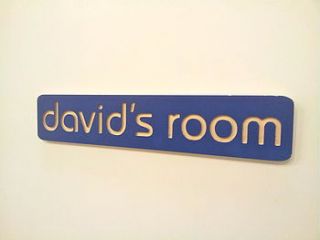 personalised name plaque / room sign by soap designs