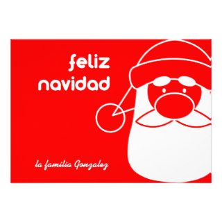 Targeta de Navidad con Papa Noel Announcements