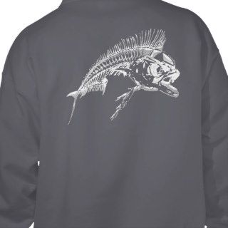[143] Dolphin Fish Skeleton [Silver] Sweatshirt
