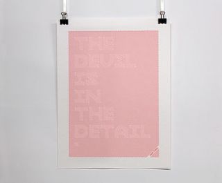 'devil is in the detail' mark twain poster by chatty nora