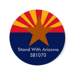 Stand With Arizona Round Stickers