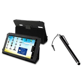 eForCity Black PU Leather Cover Folio Flip Skin Case + Black Touch Screen Stylus Compatible with Archos 101 Internet Tablet Computers & Accessories
