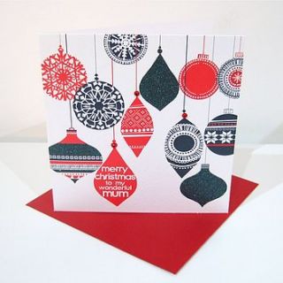 to my wonderful mum christmas card by stop the clock design