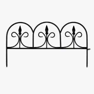 Emsco 2083DS Small Victorian Fence   Black  Outdoor Decorative Fences  Patio, Lawn & Garden