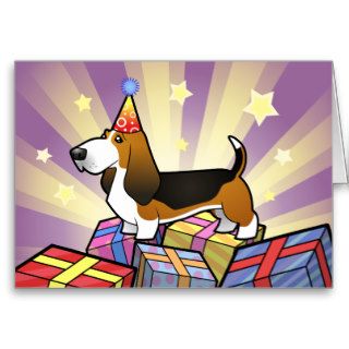 Birthday Basset Hound Greeting Card